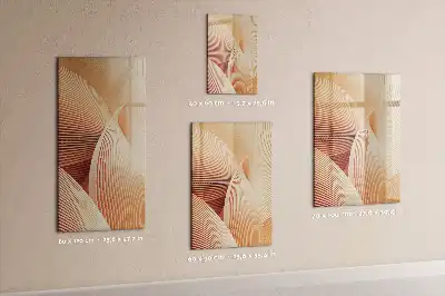 Pizarra magnética decorativa con rotulador con patrón abstracto de olas