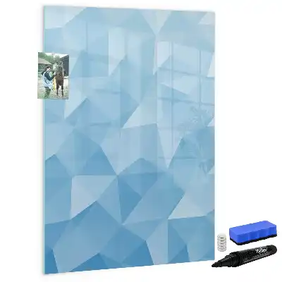 Pizarra magnética decorativa con rotulador diseño de abstracción de triángulos