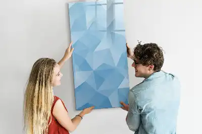 Pizarra magnética decorativa con rotulador diseño de abstracción de triángulos