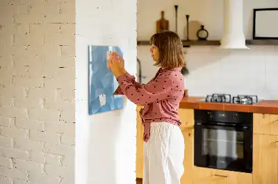 Pizarra magnética decorativa con rotulador diseño de abstracción de triángulos