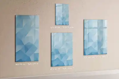 Pizarra magnética decorativa con rotulador diseño de abstracción de triángulos
