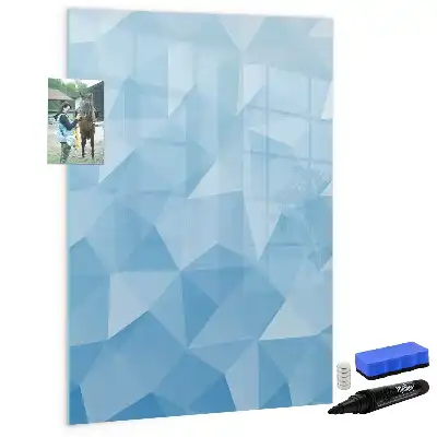 Pizarra magnética decorativa con rotulador diseño de abstracción de triángulos