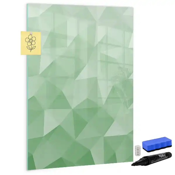 Pizarra magnética decorativa con rotulador abstracción de triángulos