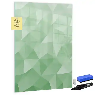 Pizarra magnética decorativa con rotulador abstracción de triángulos