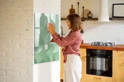 Pizarra magnética decorativa con rotulador abstracción de triángulos