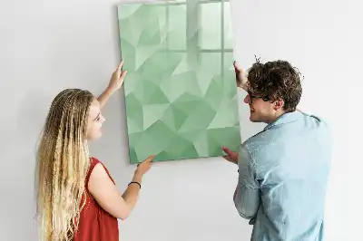 Pizarra magnética decorativa con rotulador abstracción de triángulos