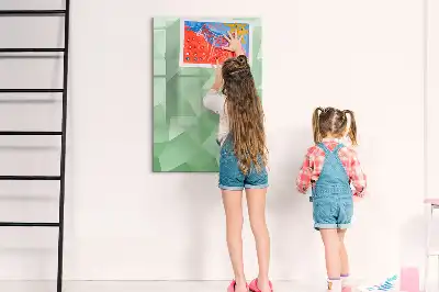 Pizarra magnética decorativa con rotulador abstracción de triángulos