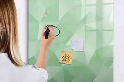 Pizarra magnética decorativa con rotulador abstracción de triángulos