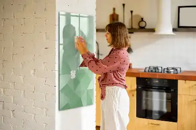 Pizarra magnética decorativa con rotulador abstracción de triángulos