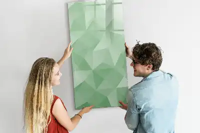 Pizarra magnética decorativa con rotulador abstracción de triángulos