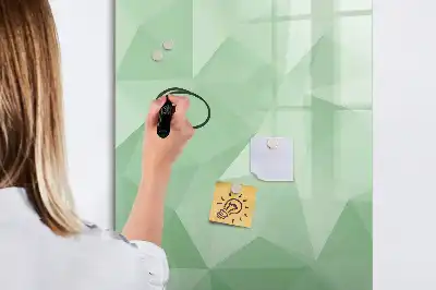 Pizarra magnética decorativa con rotulador abstracción de triángulos