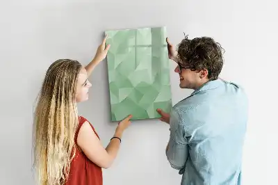 Pizarra magnética decorativa con rotulador abstracción de triángulos