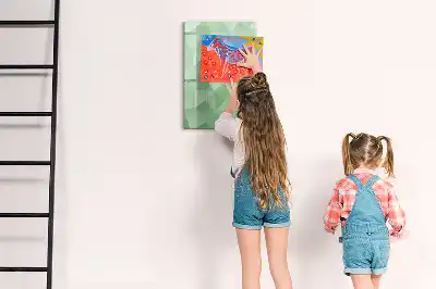Pizarra magnética decorativa con rotulador abstracción de triángulos