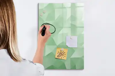 Pizarra magnética decorativa con rotulador abstracción de triángulos