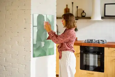 Pizarra magnética decorativa con rotulador abstracción de triángulos