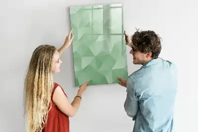 Pizarra magnética decorativa con rotulador abstracción de triángulos