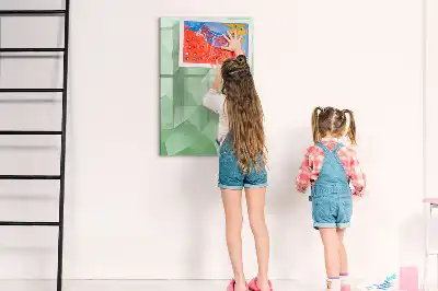 Pizarra magnética decorativa con rotulador abstracción de triángulos