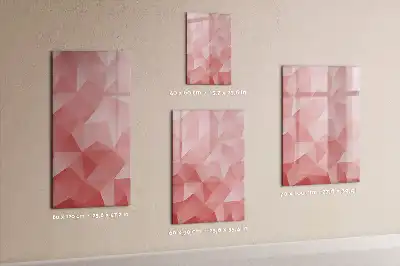Pizarra magnética de cristal borrable con diseño de abstracción de triángulos
