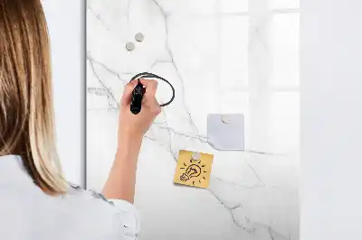 Pizarra magnética decorativa con diseño de mármol y rotulador incluido