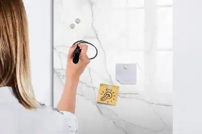 Pizarra magnética decorativa con diseño de mármol y rotulador incluido