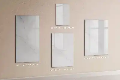 Pizarra magnética decorativa con diseño de mármol y rotulador incluido