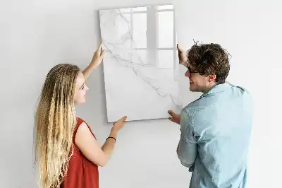 Pizarra magnética decorativa con diseño de mármol y rotulador incluido