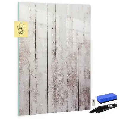 Pizarra magnética de cristal borrable de madera
