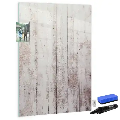 Pizarra magnética de cristal borrable de madera
