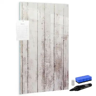 Pizarra magnética de cristal borrable de madera
