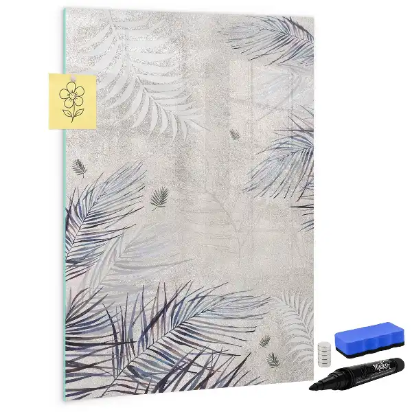 Pizarra magnética decorativa con rotulador diseño de hojas de palma