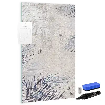 Pizarra magnética decorativa con rotulador diseño de hojas de palma