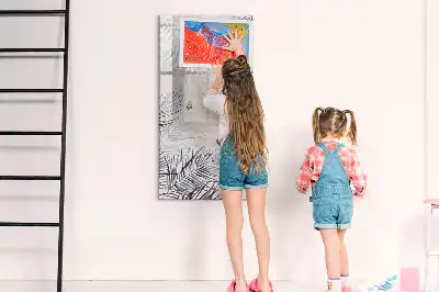 Pizarra magnética decorativa con rotulador diseño de hojas de palma