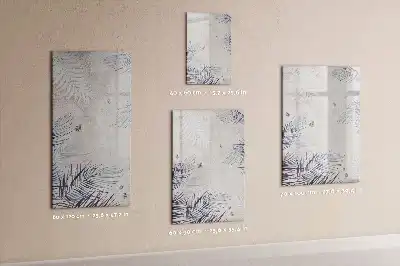 Pizarra magnética decorativa con rotulador diseño de hojas de palma