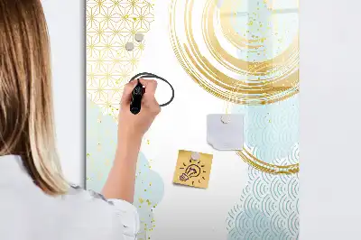 Pizarra magnética de cristal diseño con abstracción decorativa