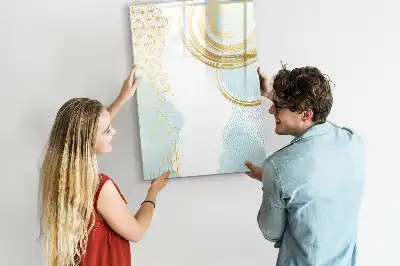 Pizarra magnética de cristal diseño con abstracción decorativa