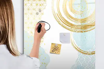 Pizarra magnética de cristal diseño con abstracción decorativa