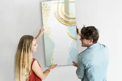 Pizarra magnética de cristal diseño con abstracción decorativa