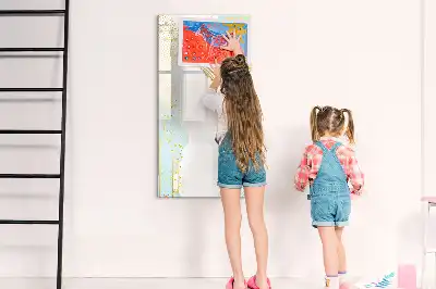 Pizarra magnética de cristal diseño con abstracción decorativa