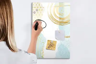Pizarra magnética de cristal diseño con abstracción decorativa