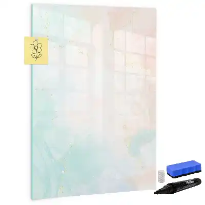 Pizarra magnética decorativa con rotulador diseño de abstracción pastel