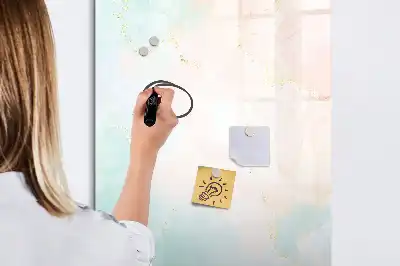 Pizarra magnética decorativa con rotulador diseño de abstracción pastel
