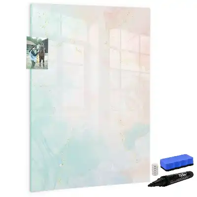 Pizarra magnética decorativa con rotulador diseño de abstracción pastel