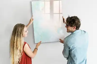 Pizarra magnética decorativa con rotulador diseño de abstracción pastel