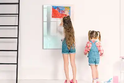 Pizarra magnética decorativa con rotulador diseño de abstracción pastel