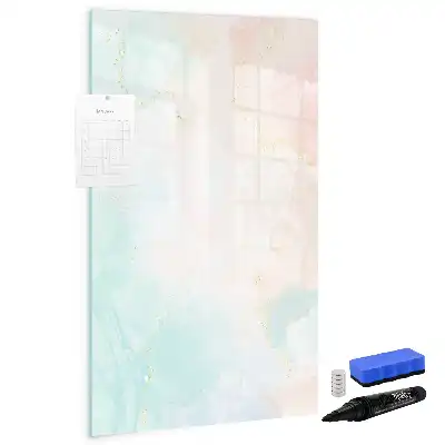 Pizarra magnética decorativa con rotulador diseño de abstracción pastel