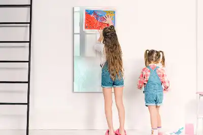 Pizarra magnética decorativa con rotulador diseño de abstracción pastel