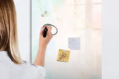 Pizarra magnética decorativa con rotulador diseño de abstracción pastel