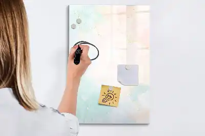 Pizarra magnética decorativa con rotulador diseño de abstracción pastel