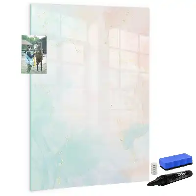 Pizarra magnética decorativa con rotulador diseño de abstracción pastel