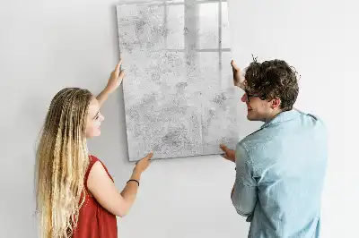 Pizarra magnética decorativa con rotulador diseño pared de hormigón